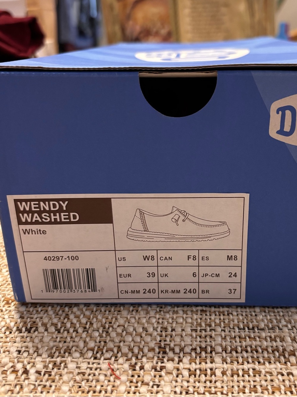 Hey Dude Wendy Washed Slip-On Loafer Size Womens 8